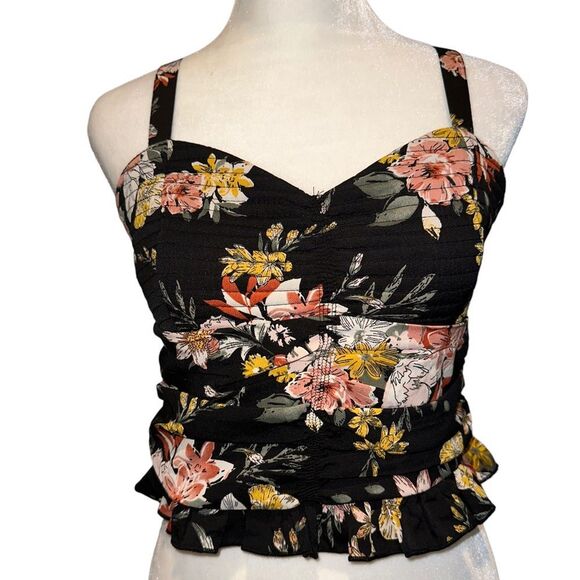 B-O-G COLLECTION Floral CamiCropTop NWT Size M - Picture 1 of 9